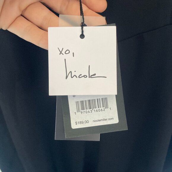 Nicole Miller Black Ostrich Feather Festive Jumpsuit NWT - Picture 5 of 7